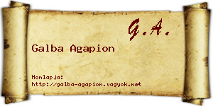 Galba Agapion névjegykártya